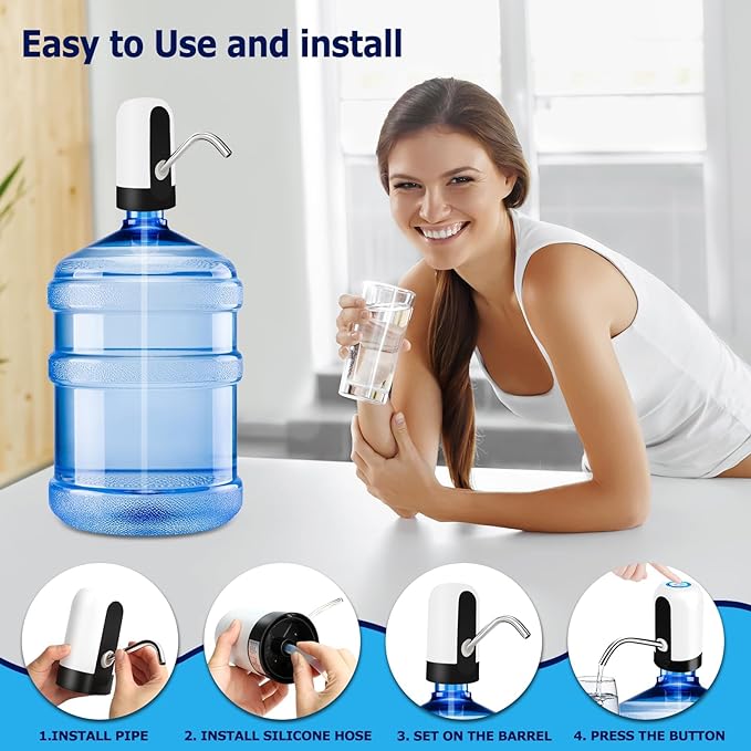 5 Gallon or 3 Gallon Automatic Water Jug Dispenser USB Charging Drinking Water Bottle Pump Portable Electric Water Dispenser